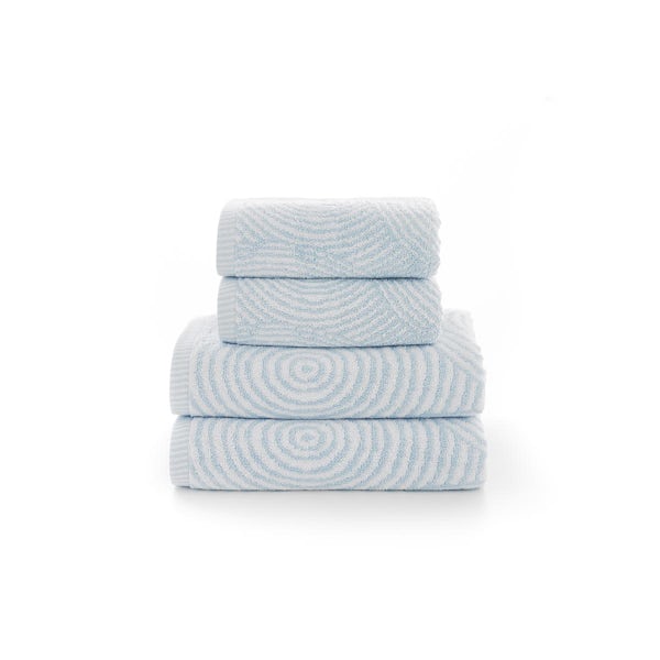 Deyongs Porto jaquared 4 piece towel bale in chambray