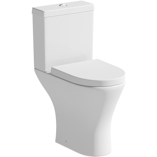 Orchard Derwent round comfort height close coupled toilet with wrapover soft close seat