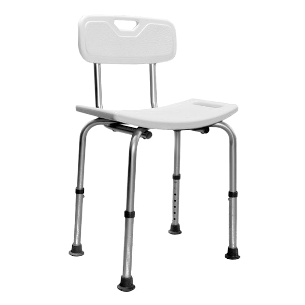 AKW Aluminium freestanding shower seat with back support