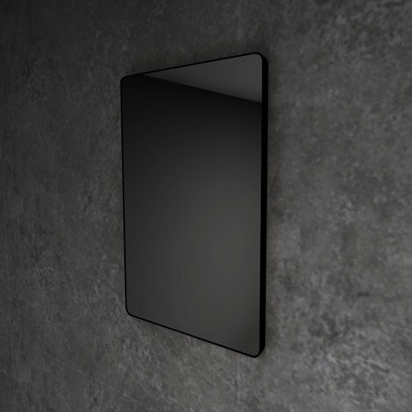 HiB Trim curved black mirror 400 x 600mm