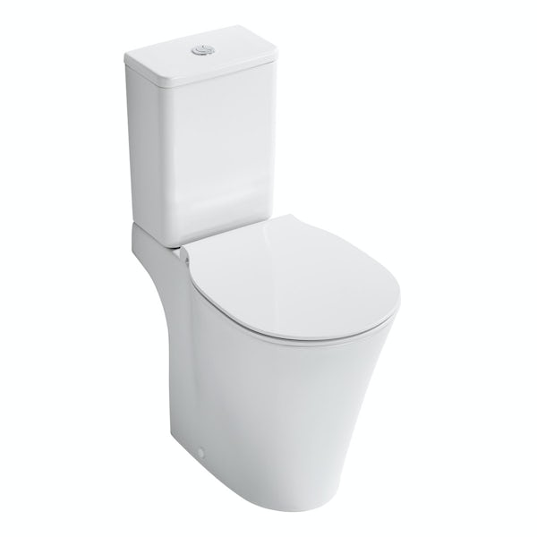 Ideal Standard Concept Air complete white furniture and left hand Idealform Plus shower bath suite 1700 x 800