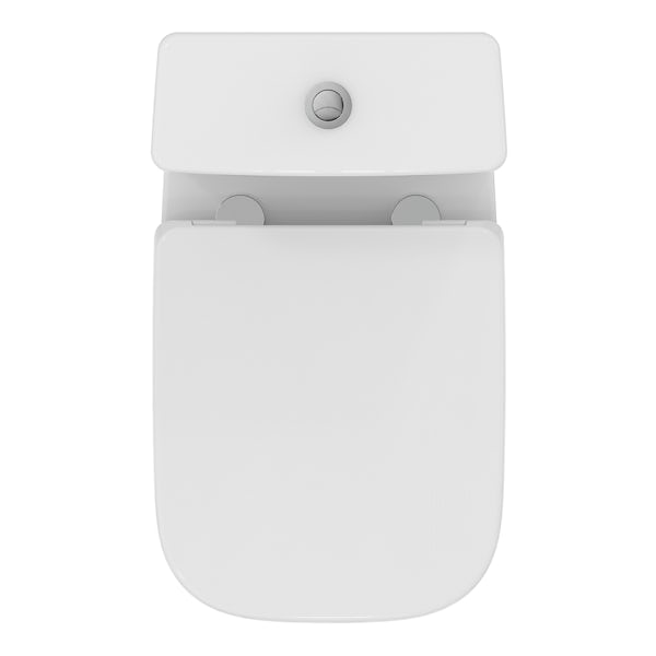 Ideal Standard i.life S open back rimless close coupled toilet 2.6/4 litre with slow close seat