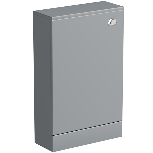 Orchard Derwent stone grey back to wall unit and square compact toilet with soft close slim seat