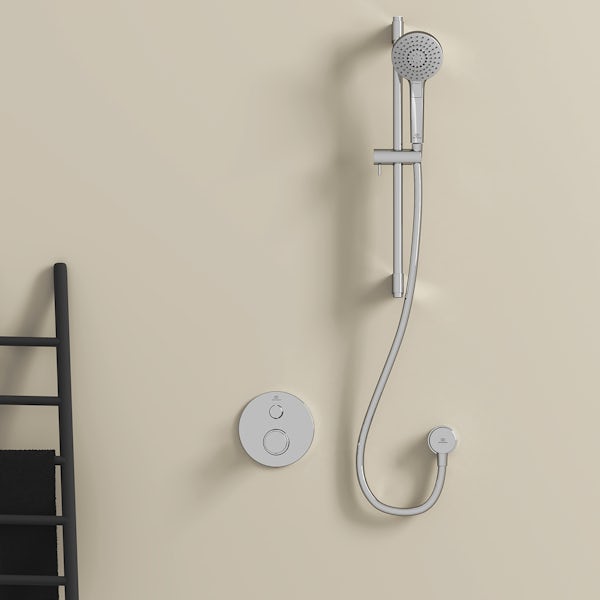 Ideal Standard Ceratherm T100 built-in thermostatic 1 outlet shower mixer, chrome