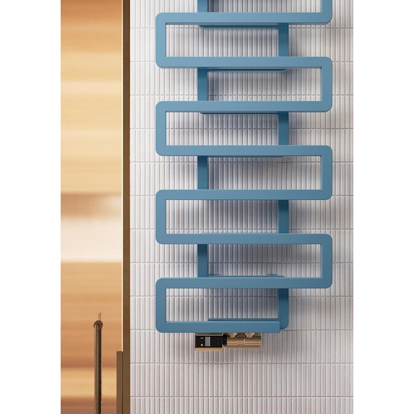 Terma Bookie heated towel rail pastel blue