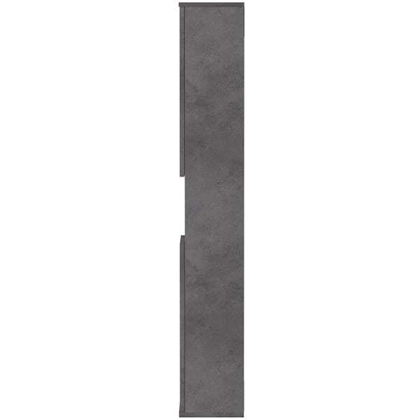 Mode Tate II riven grey wall hung cabinet 1400 x 400mm