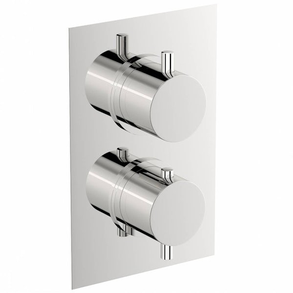 Mode Harrison square twin thermostatic shower valve with diverter