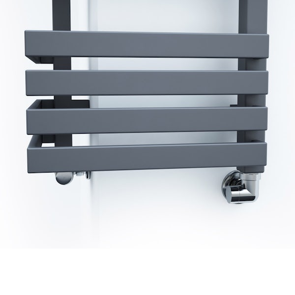 Terma Outcorner modern grey designer towel rail