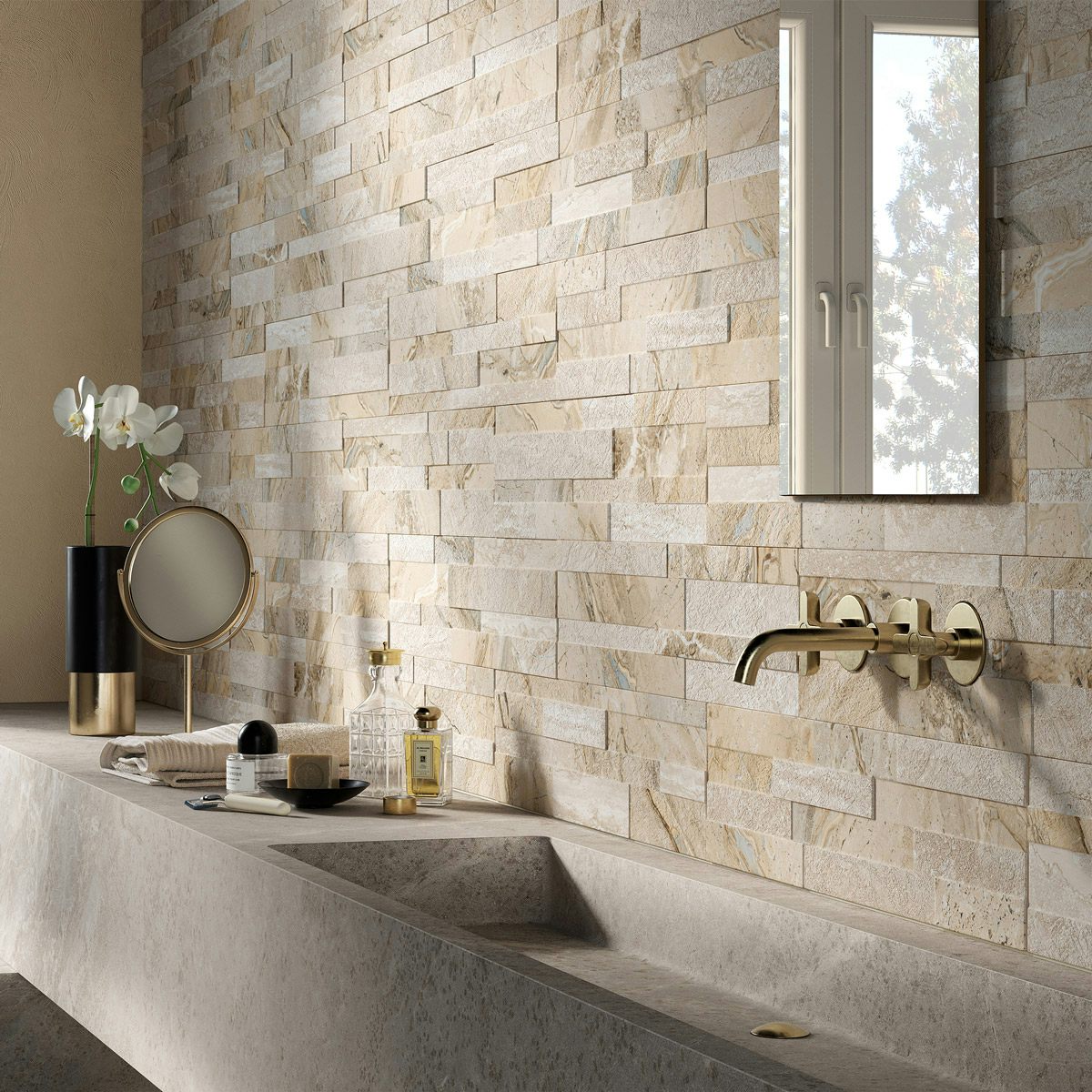 Calcolo Bolsena Beige Split Face Stone Effect Matt Wall Tile 150mm X   29b95b49 C3b5 4924 B6d6 4fbc4c2b8268 