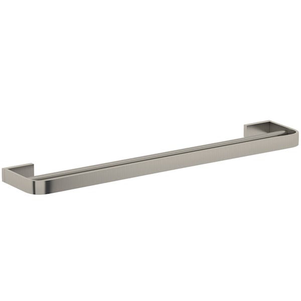 Mode Spencer brushed nickel double towel rail 600mm