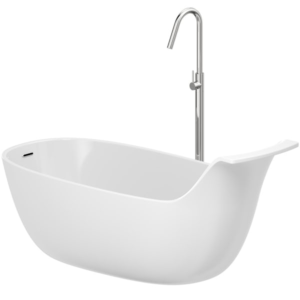Mode Barocci solid surface freestanding bath & tap pack
