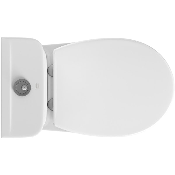 Grohe Bau rimless close coupled toilet with soft close seat