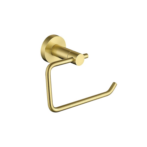 Accents Deacon brushed brass toilet roll holder