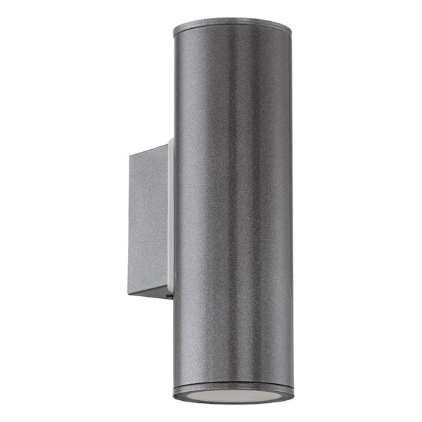 Eglo Riga outdoor wall light IP44 in anthracite 2 light
