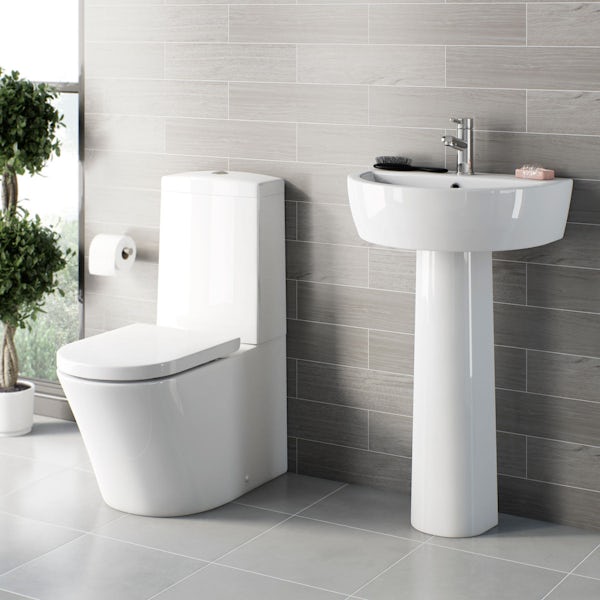 Tate Close Coupled Toilet and Basin Suite