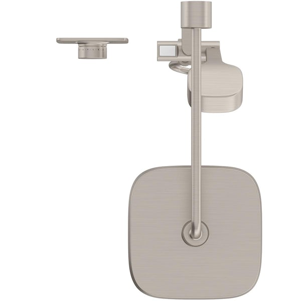 Mira Evoco brushed nickel dual thermostatic concealed mixer shower set