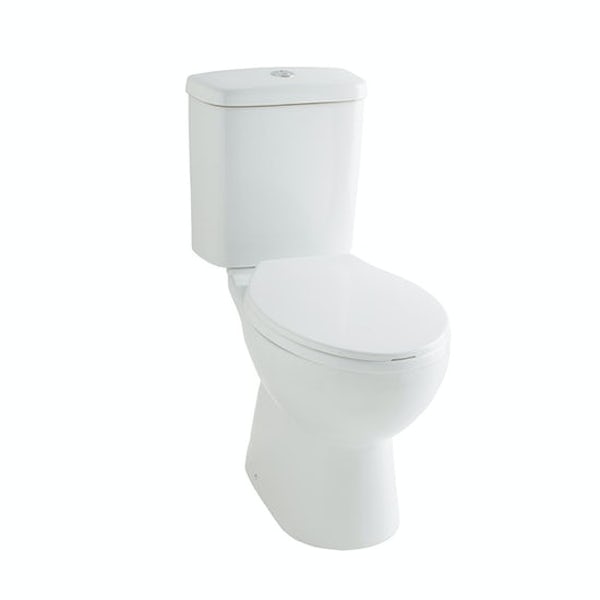 Clarity rimless cloakroom suite with 1 tap hole full pedestal basin 540mm
