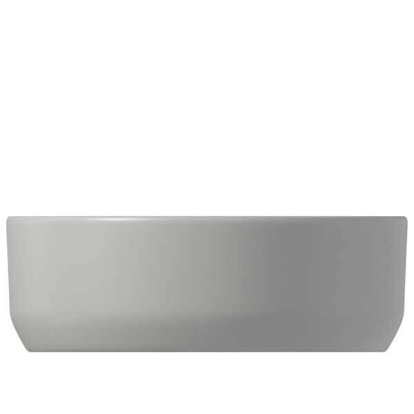 Gorgeous Grey countertop round basin 355mm with waste