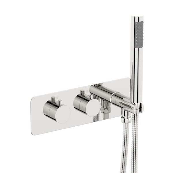 Mode Harrison round concealed thermostatic mixer shower with wall arm