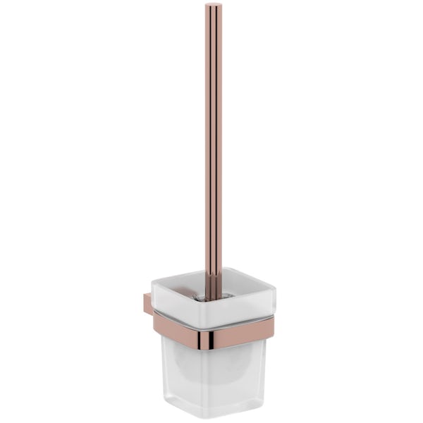 Mode Spencer rose gold 2 piece toilet accessory pack