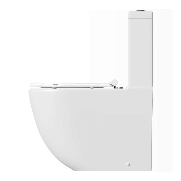 Mode Harrison slimline close coupled toilet and full pedestal basin suite