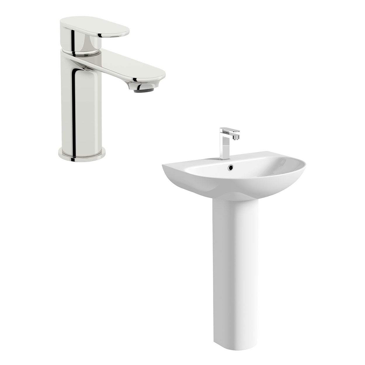 Mode Hardy 1 tap hole full pedestal basin 555mm with tap