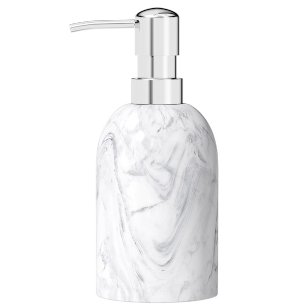 Accents marble effect soap dispenser