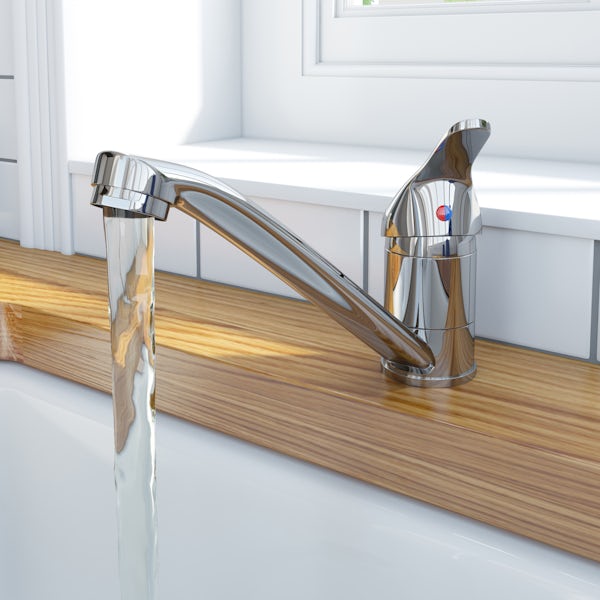 Clarity single lever kitchen sink mixer tap with swivel spout