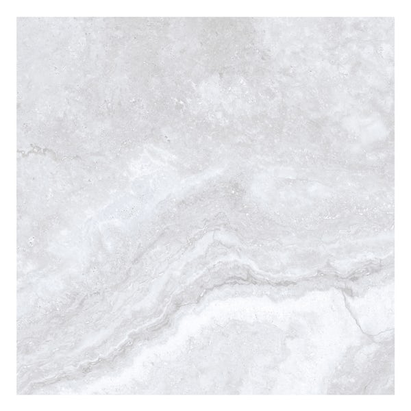 Laura Ashley Malham slate white matt floor tile 498mm x 498mm