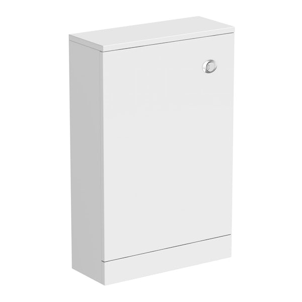 Clarity white back to wall toilet unit with contemporary toilet and seat