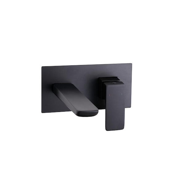 Mode Foster II black wall mounted bath filler tap