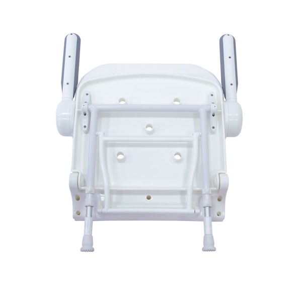 AKW 2000 series folding shower seat with back and arms