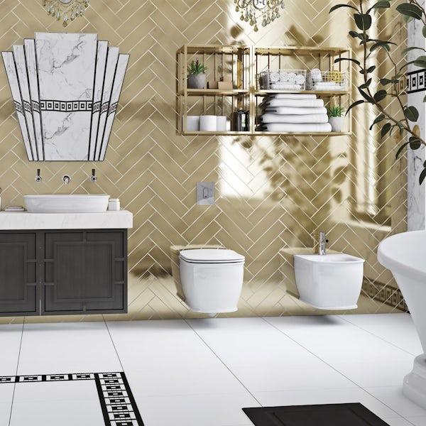 The Bath Co. Beaumont wall hung toilet with soft close seat