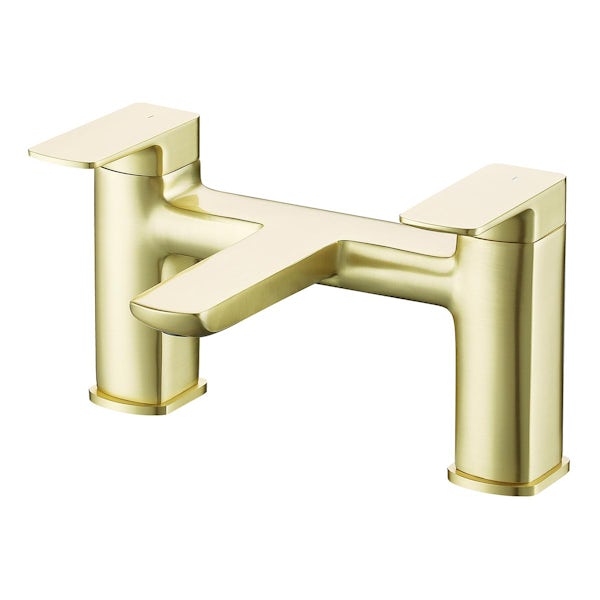 Mode Deacon brushed brass basin and bath mixer tap pack