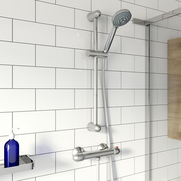 Orchard Eden exposed thermostatic shower with riser kit set