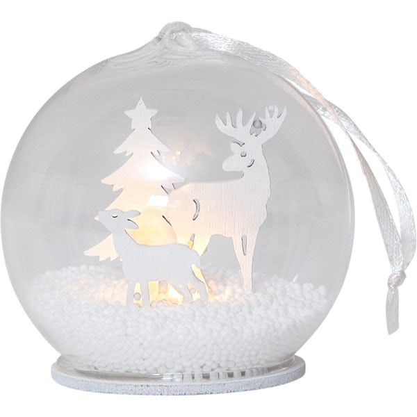 Eglo Christmas LED fawn bauble in white