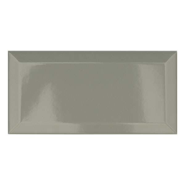 Metro sage bevelled gloss wall tile 100mm x 200mm