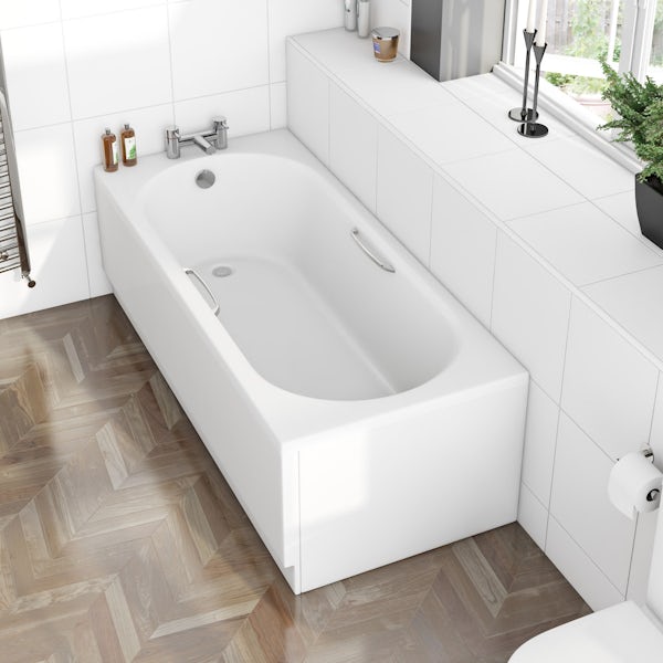 Orchard Ealing single ended bath with grips 1700 x 700