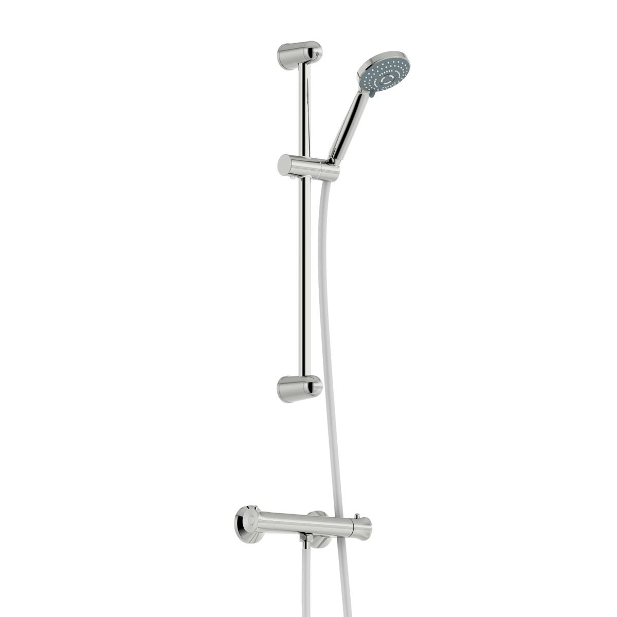 Clarity thermostatic slider rail mixer shower