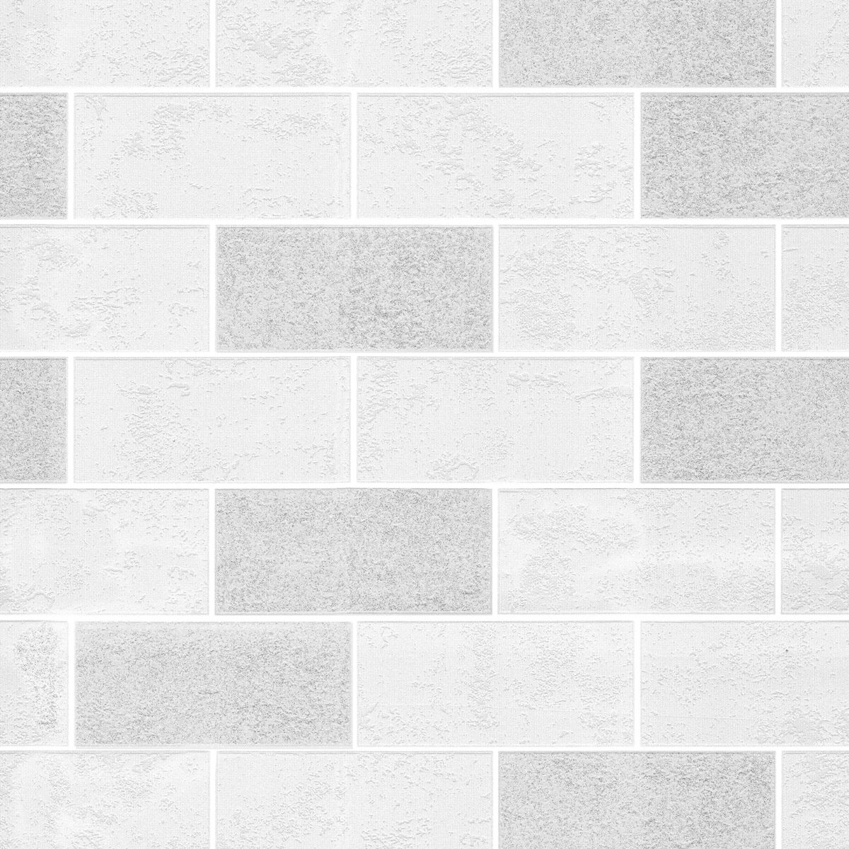 Fine Decor ceramica subway glitter tile white wallpaper