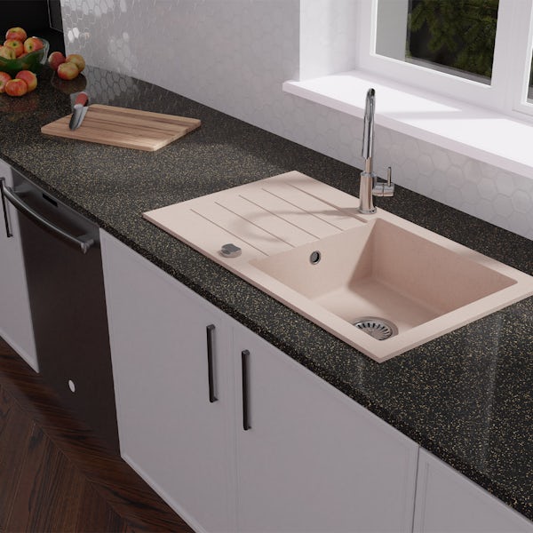 Schon Arola Sand 1.0 bowl reversible countertop kitchen sink