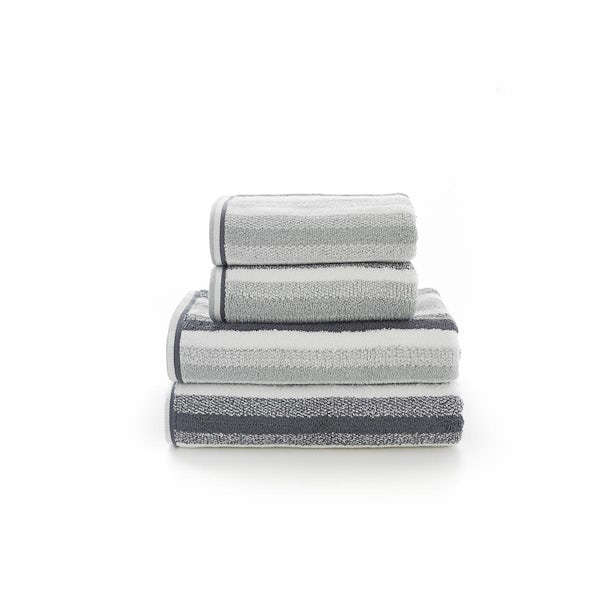 Deyongs Seattle jaquard striped 4 piece towel bale in grey