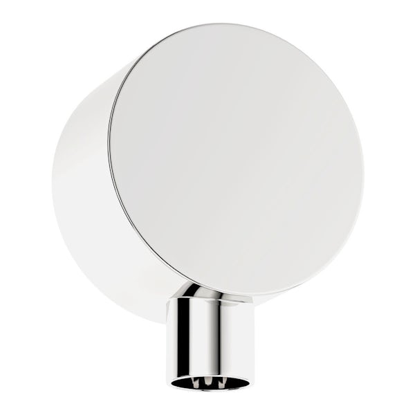 SmarTap white smart shower system with round slider rail and ceiling shower set