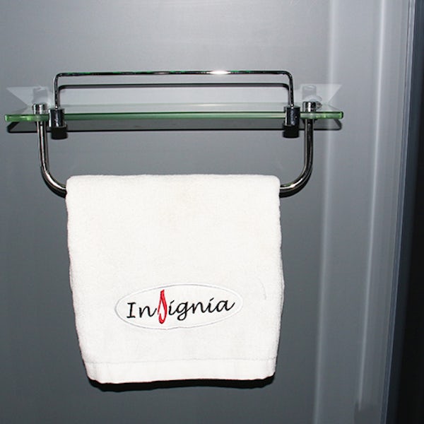 Insignia satin grey backed bow quadrant hydro-massage shower cabin 900 x 900