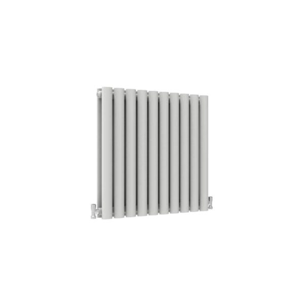 The Heating Co. Athena white double horizontal oval radiator