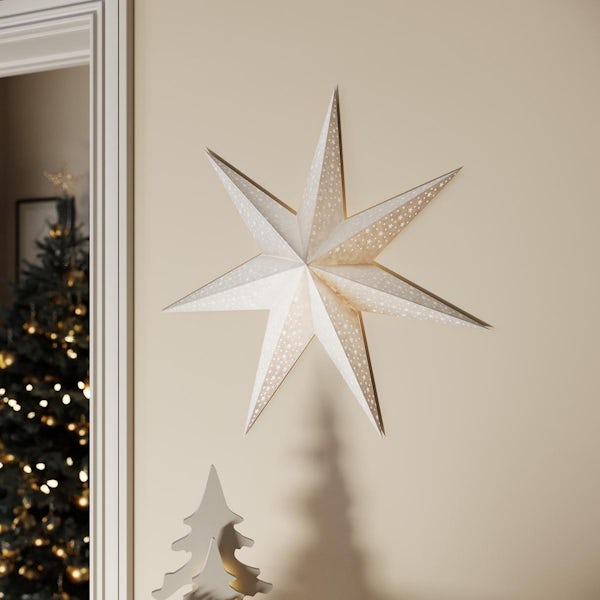 Eglo Christmas paper star light decoration in white