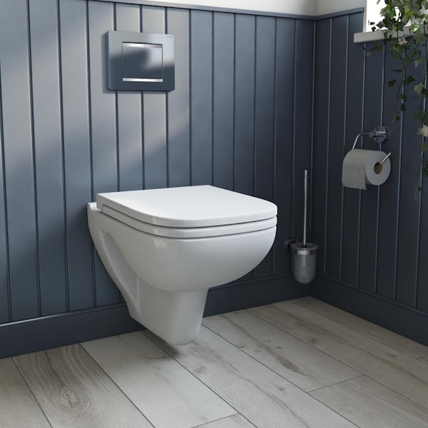 VitrA S20 short projection wall hung toilet and seat