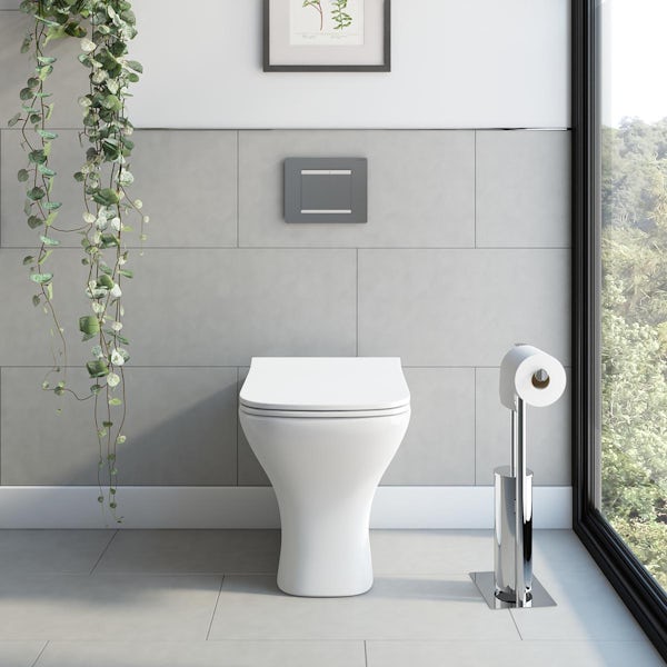 Orchard Derwent square compact back to wall toilet with soft close slim seat