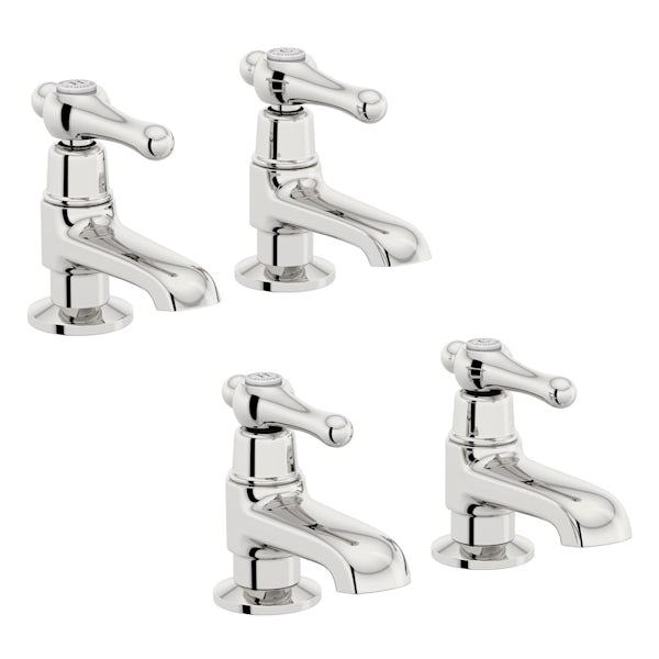 The Bath Co. Camberley lever basin and bath pillar tap pack