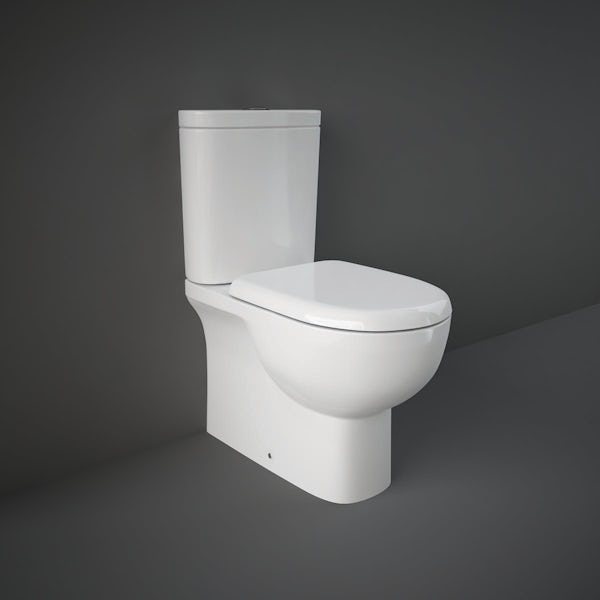 RAK Tonique close coupled toilet and soft close seat